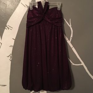 Deep purple prom/homecoming short dress